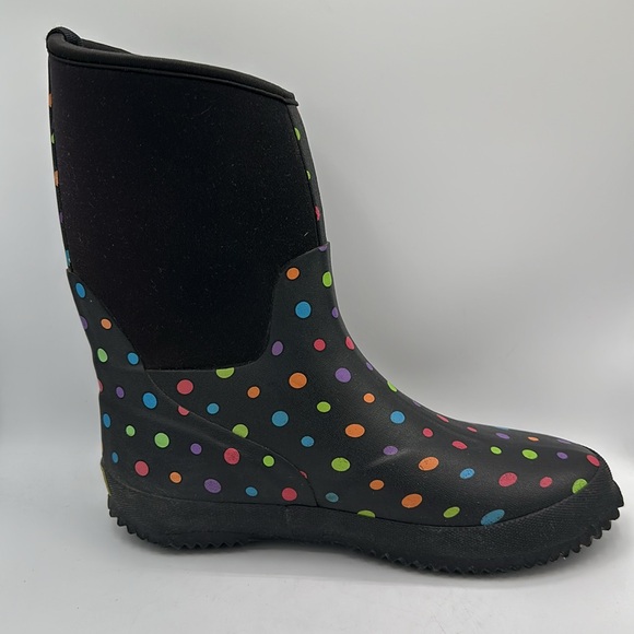 Western Chief black polka dot rain boots, size 6 - Picture 3 of 11